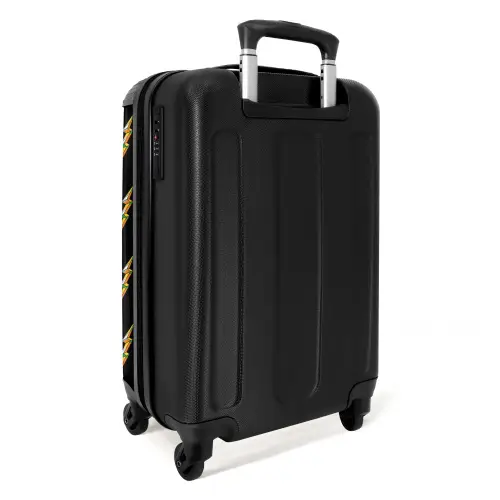 Patronen - Gouden bliksem op zwarte achtergrond NBS - Handbagage koffer - Kinderen Unisex middel -achterkant