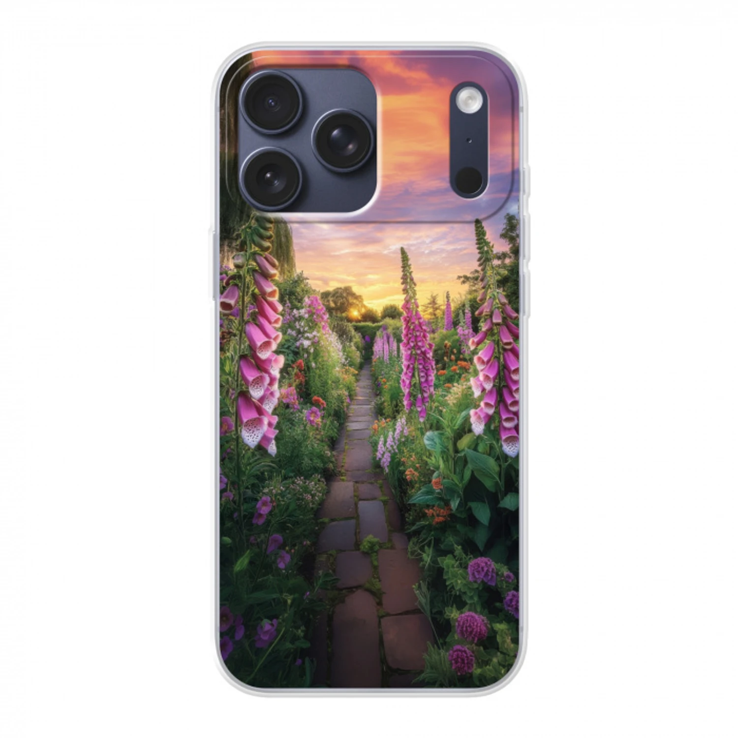 Vingerhoedskruid - Bloemen - Tuin Telefoonhoesje iPhone 17 Pro Max klein -3d