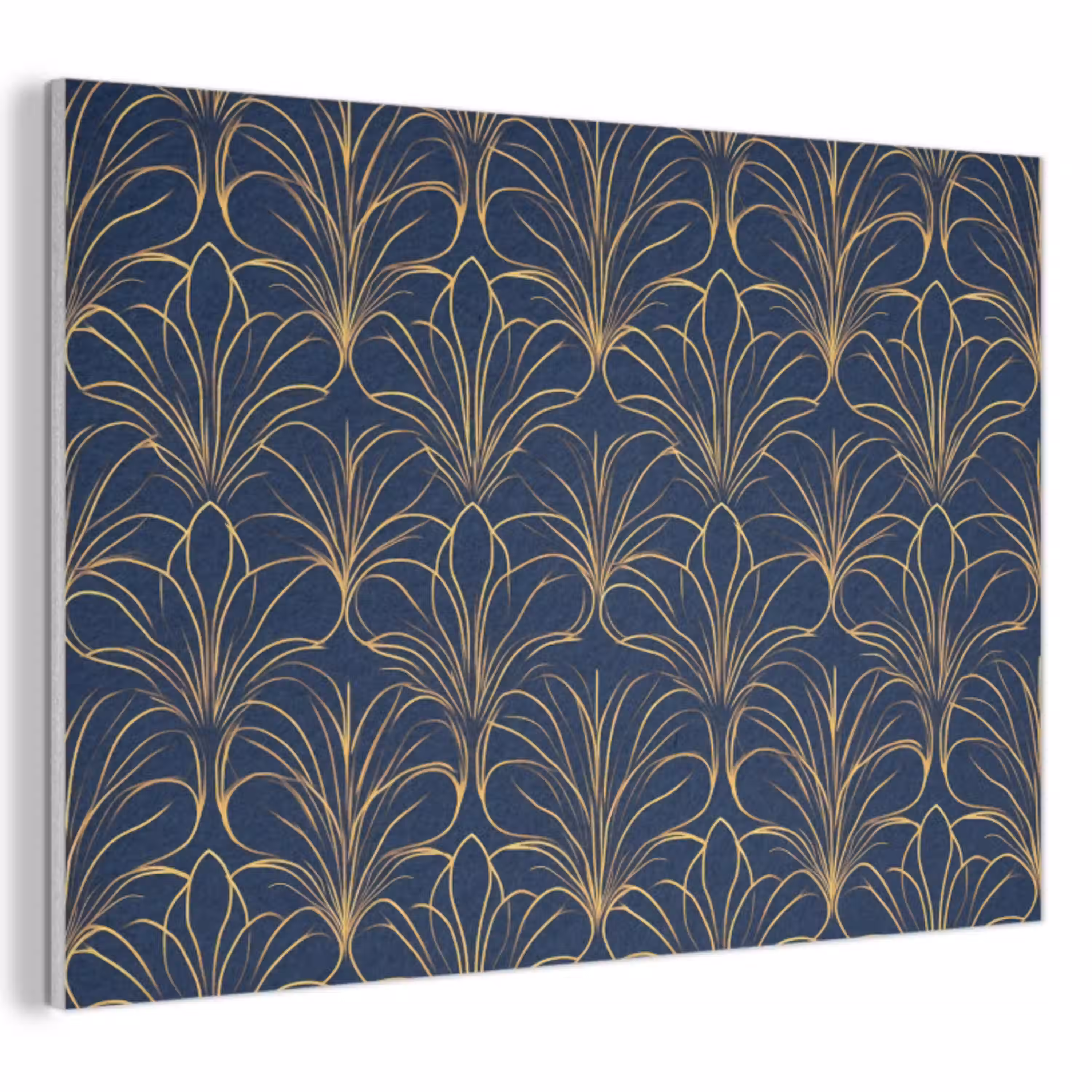 Deco - Waaier - Blauw PET vilt klein 837 -3d