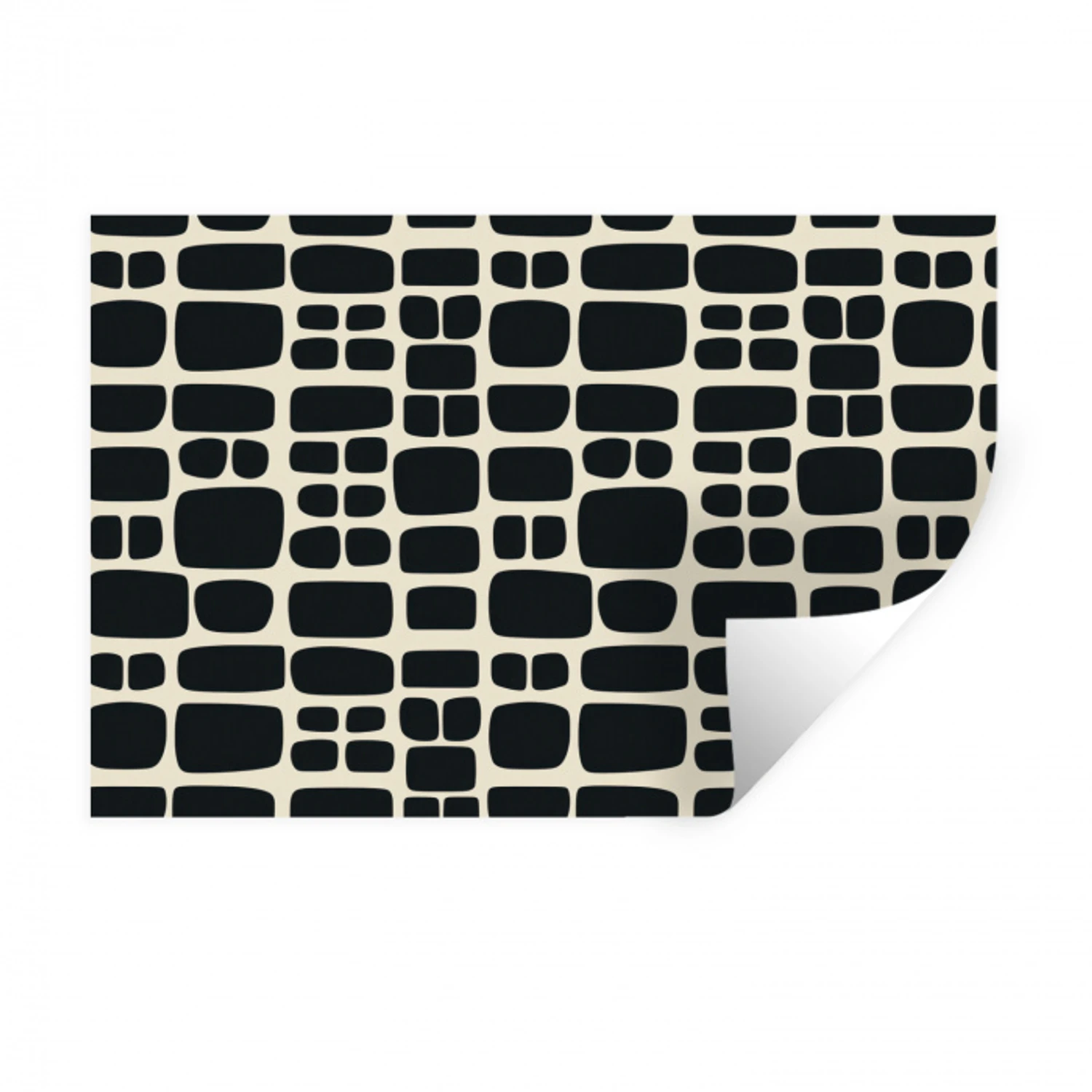 Modern - Organisch - Zwart Muursticker klein 286 -3d