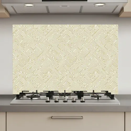 Geometrisch - Lijnen - Groen keuken achterwand spatscherm klein 900 -3d_website