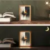 Modern - Zwart - Verf - Goud Light Box met kabel (Tafellamp) klein -sfeer3