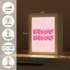 Bisou - Roze - Dikke letters Light Box met kabel (Tafellamp) klein -USP_NL