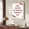 Quote - Tekstballon - Hartjes Textielframe zwart klein -sfeer3