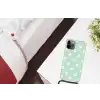 Madeliefjes - Pastel - Wit - Groen - Bloemen patroon Hoesje iPhone 12 Pro met koord klein -kamer