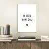 Quotes - Ik hou van jou - Spreuken aluminium wit klein -sfeer1