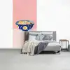 Noodles - Kom - Blauw - Illustratie fotobehang vinyl groot -slaapkamer