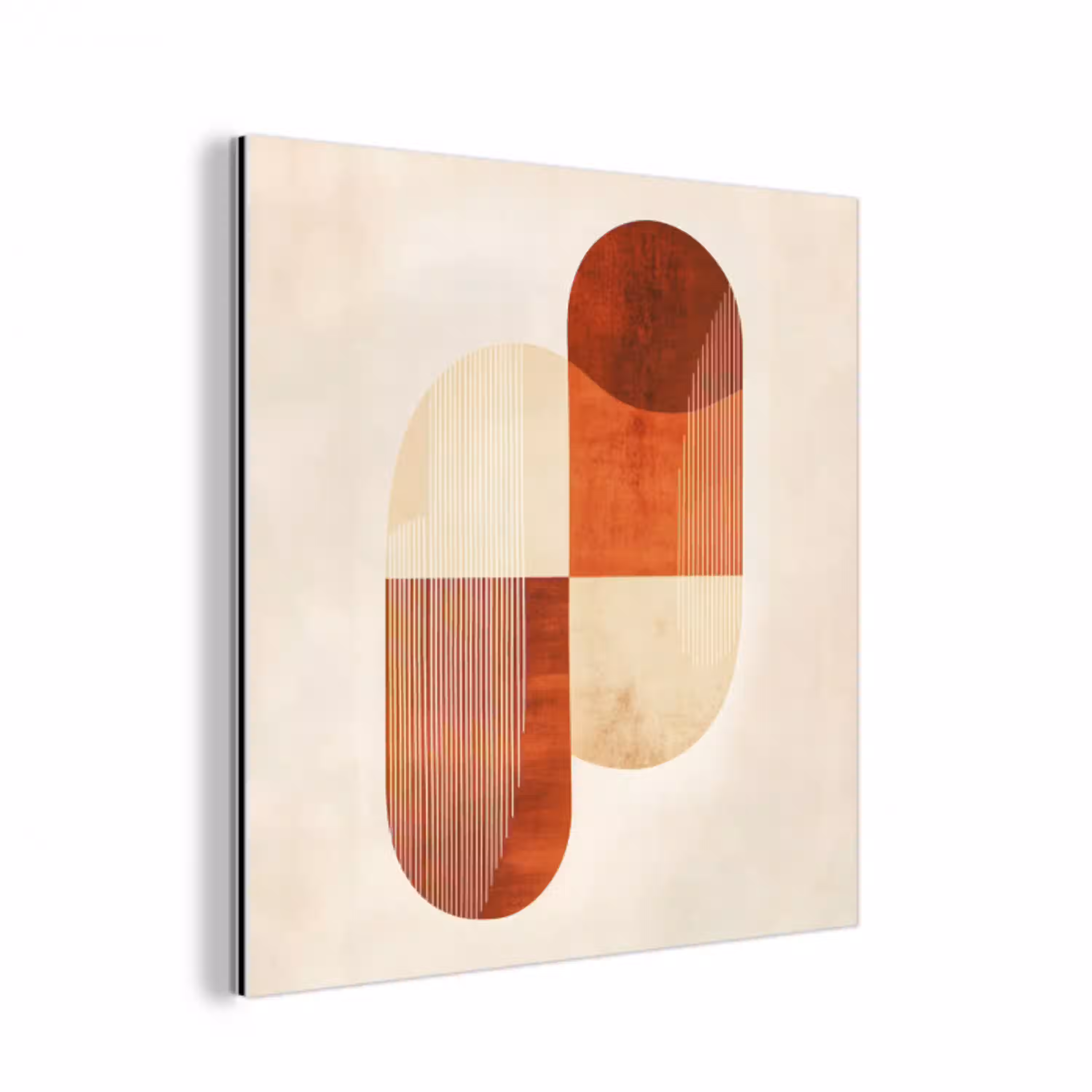 Bogen - Beige - Vormen aluminium wit klein -3d