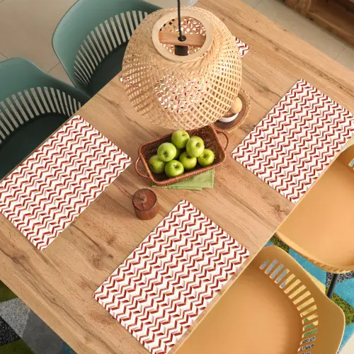 Strepen - Rood - Wit - Patroon Placemat vinyl groot 368 -zzsfeer5_Kitchenyeah-website