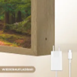 Bos - Pad - Bomen - Groen - Zon - Natuur Light Box met batterij (Wandlamp) middel -USP_websiteoplaadbaarDE
