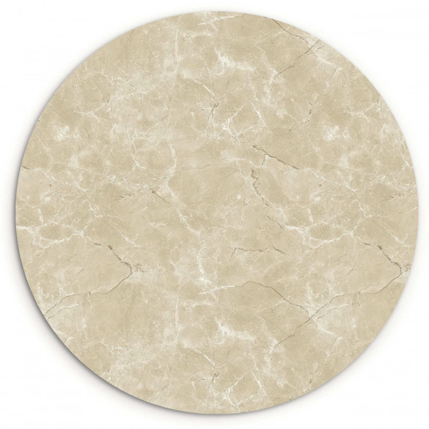 Lichtbeige - Marmer - Diffusie adering Wandcirkel kunststof plaat 5mm dik klein 188 -3d