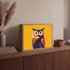 Uil - Grafisch - Kleurrijk - Ogen Light Box met batterij (Wandlamp) middel -sfeer2