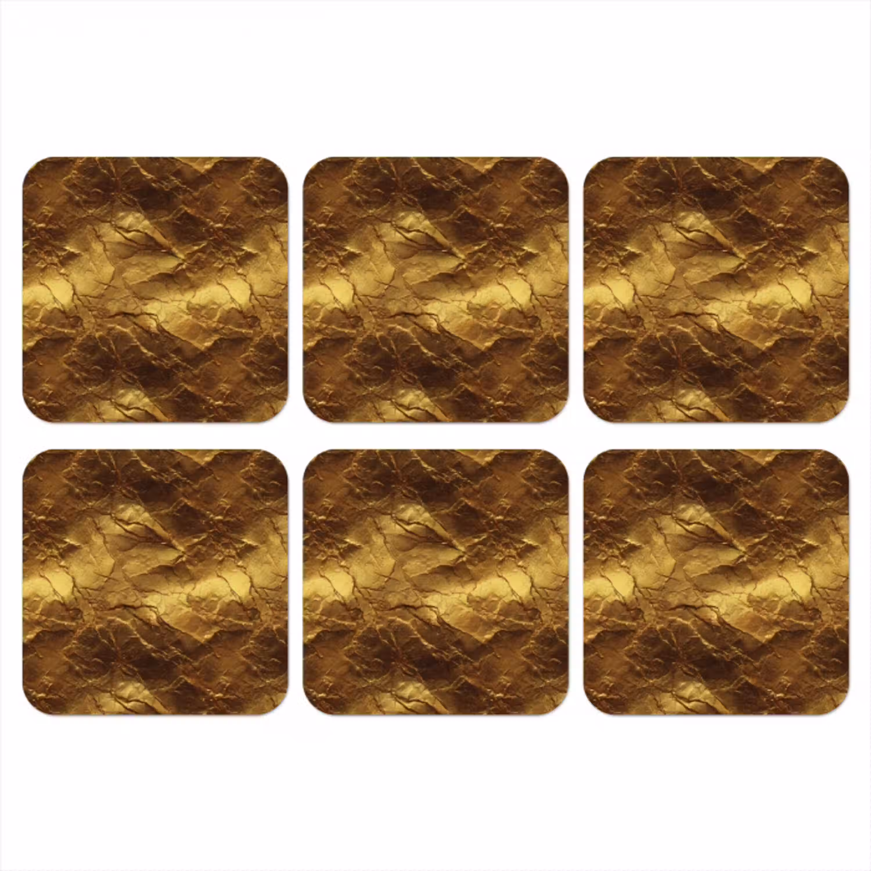 Bladgoud - Textuur  - Goud onderzetter kurk middel 366 -3d