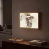 Mysterieus - Vrouw - Sepia Light Box met batterij (Wandlamp) middel -sfeer1