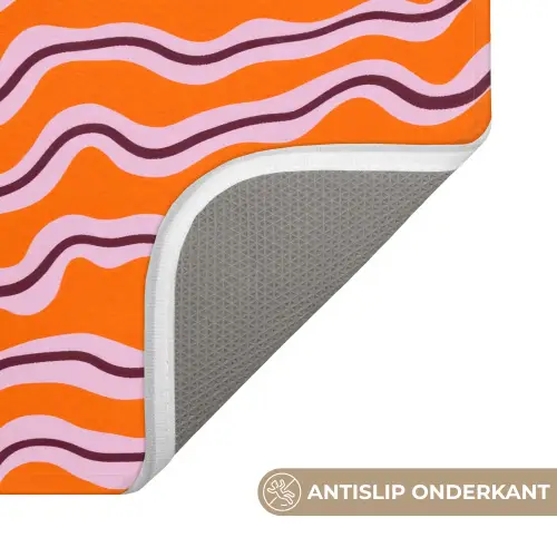 Retro - Golvend - Oranje WCmat klein 1009 -USP_AntislipNL