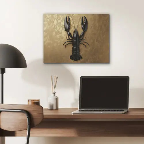 Kreeft - Zwart - Goud - Luxe PET vilt klein -sfeer5