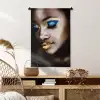 Black and Gold - Vrouw - Make up Wandkleed katoen klein -sfeer5
