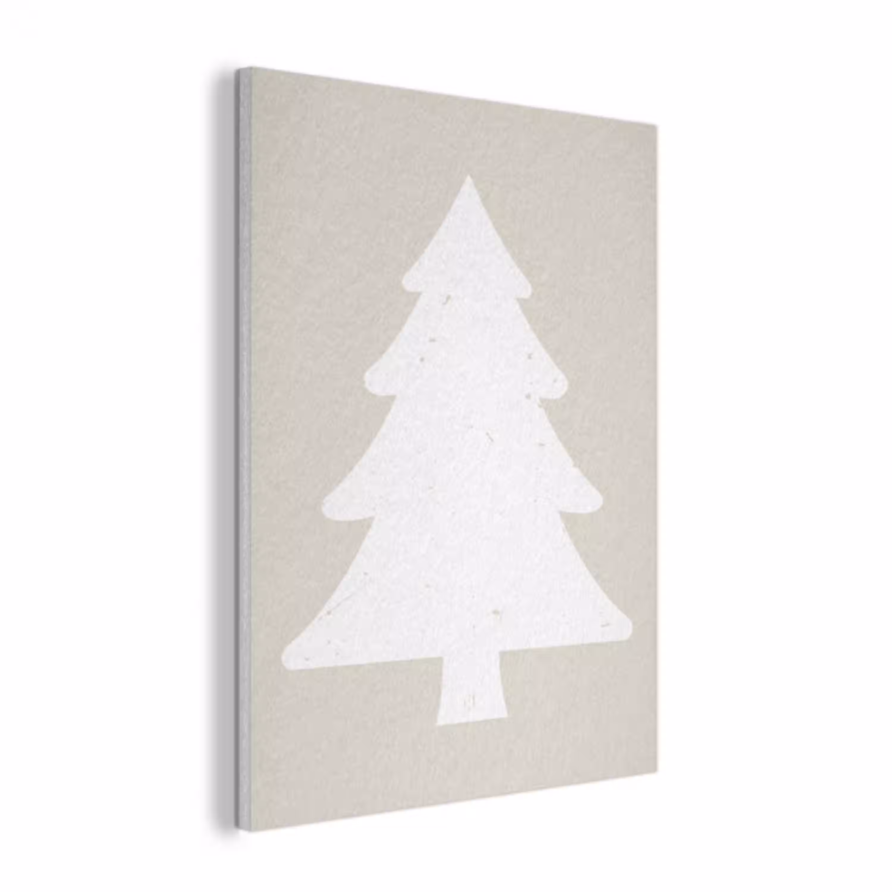 Japandi - Kerstboom - Beige - Kerstversiering PET vilt klein -3d