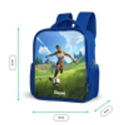 Voetbal - Jongen - Goal - Voetbaltenue Kinderrugzak - Blauw middel -productfoto_formaten
