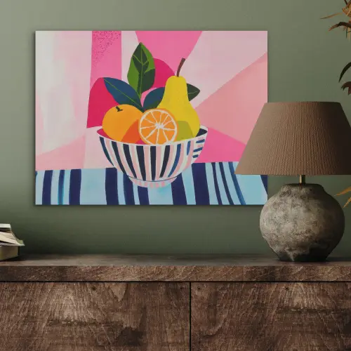 Fruit - Abstracte achtergrond - Roze PET vilt klein -sfeer2