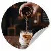 Espresso - Melk - Café Wandcirkel behangsticker klein -3d