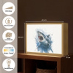 Haai - Blauw - Water Light Box met batterij (Wandlamp kind) middel -USP_websiteoverzichtDE