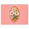 Illustratie - Bloemen - Rand - Roze muismat rubber klein -3d