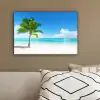 Palmboom - Strand - Zee - Zomer canvas 2cm klein -sfeer3