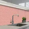 Plaid - Patroon - Visgraad - Roze keuken achterwand 2 middel 871 -3d_schuin