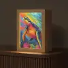 Koraal - Schildpad - Abstract - Water Light Box met kabel (Tafellamp) klein -z3d_website