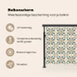 Patroon - Klassiek - Kleurrijk Balkonbeschermer Duitsland klein 596 -specs_NL