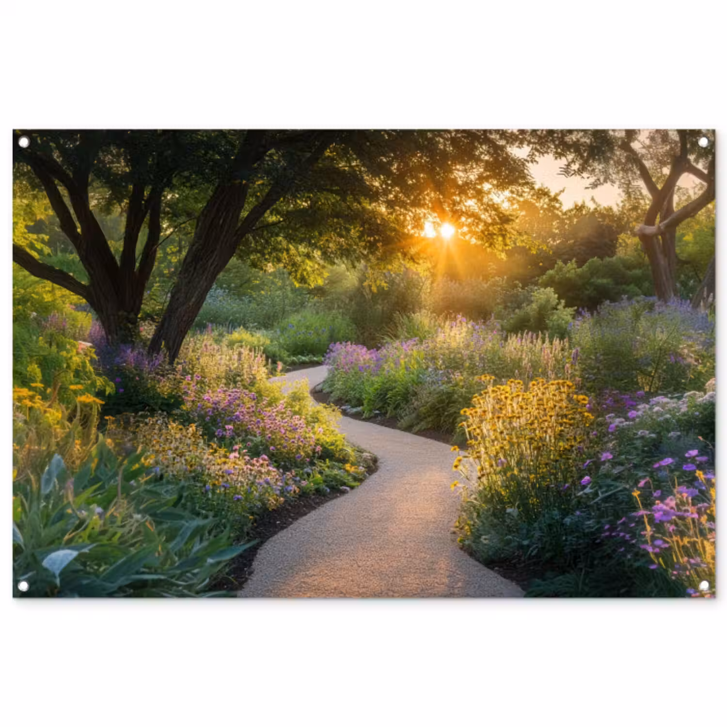 Garden Poster - Path - Flowers - Park