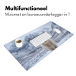 Schotse Hooglander - Sneeuw - Bergen - Winter Muismat XXL klein -sfeer4