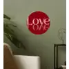 Love - Spiegeling - Rood Wandcirkel behangsticker klein -sfeer2