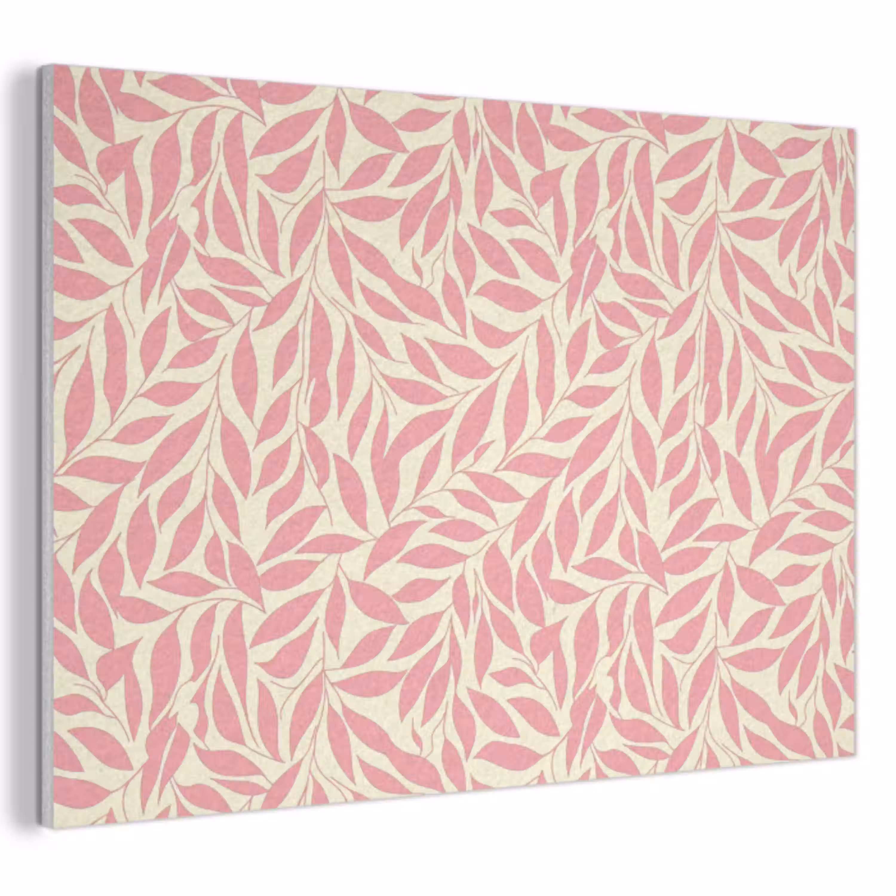 Roze - Bladeren - Dynamisch - Patroon PET vilt klein 837 -3d