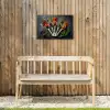 Lepels - Wit - Poeder - Kruiden Tuinposter op houten frame 2 cm dik klein -sfeer4
