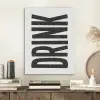 Drink - Zwart - Wit - Decoratie PET vilt klein -sfeer1