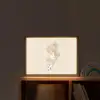 Meisje - Voetbal - Beige Light Box met batterij (Wandlamp kind) middel -sfeer1_kind