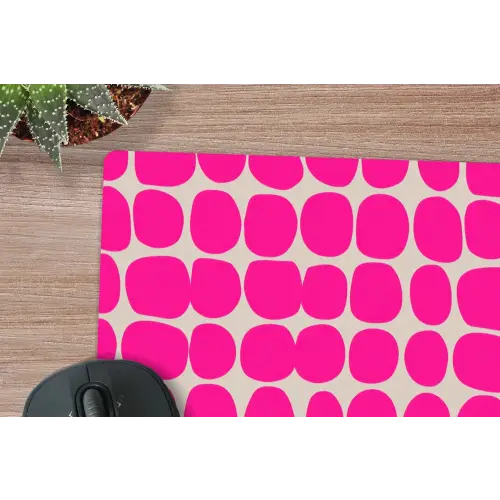 Stippen - Patroon - Roze muismat rubber klein 262 -closeup