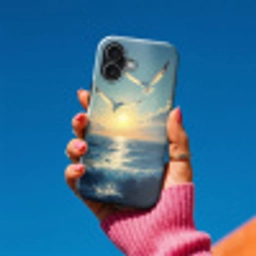 Meeuwen - Zee - Wolken -Blauw Toughcase MagSafe Apple iPhone 17 klein -Sfeer1V