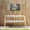 Vuurtoren - Golven - Storm Tuinposter op houten frame 2 cm dik klein -sfeer4