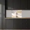 Golven - Abstract - Beige keuken achterwand 2 middel -sfeer1