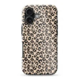 Panterprint - Zwart - Bruin - Dierenprint Toughcase MagSafe Apple iPhone 17 klein -3d