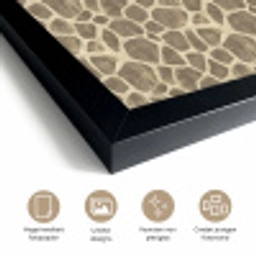 Giraf - Patroon - Beige - Bruin fotolijst zwart zonder passe partout klein 224 -sfeer2