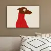 Silhouet - Hond - Trui - Rood canvas 2cm klein -sfeer3