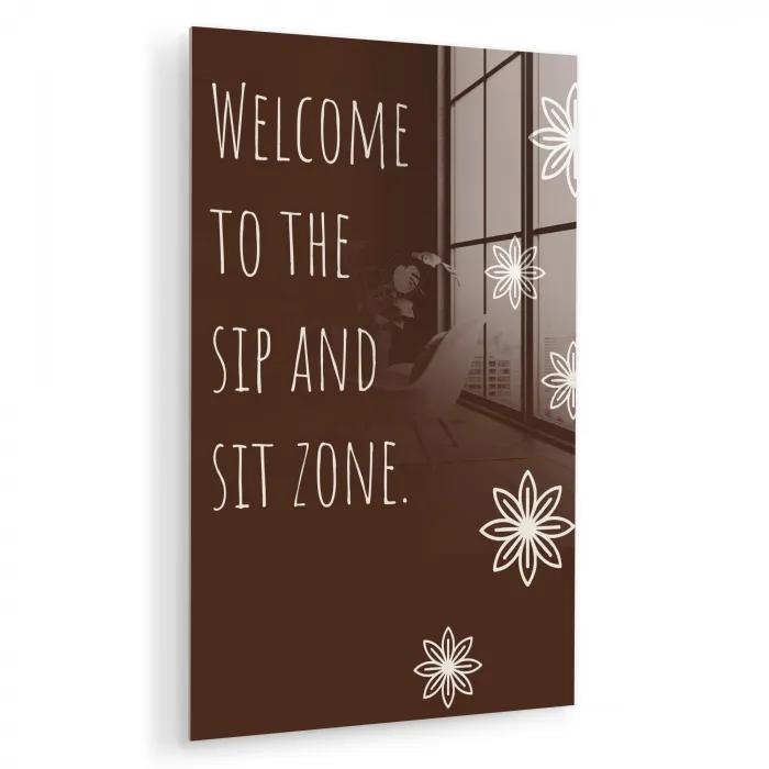 Bruin - Quote - Bloemen - Zomer plexiglas 5mm klein -zzzproduct_nieuw