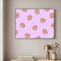 Pretzels - Eten - Paars Textielframe - compleet frame klein -sfeer2