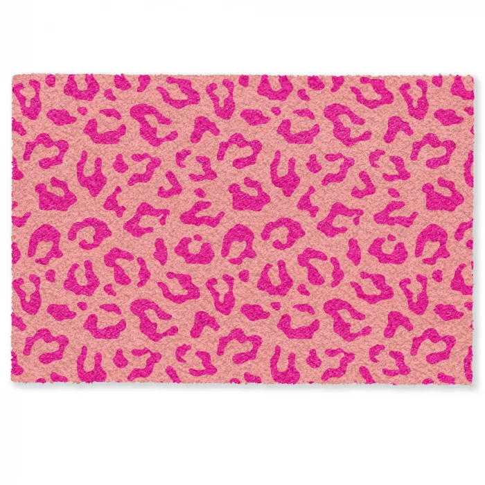 Panterprint - Roze - Dierenprint - Minimalistisch Deurmat klein -zkaufland3d