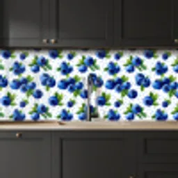 Bessen - Patroon - Blauw keuken achterwand 2 middel 871 -sfeer1
