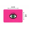 Minimalistisch - Oog - Roze Placemat vinyl groot -specs
